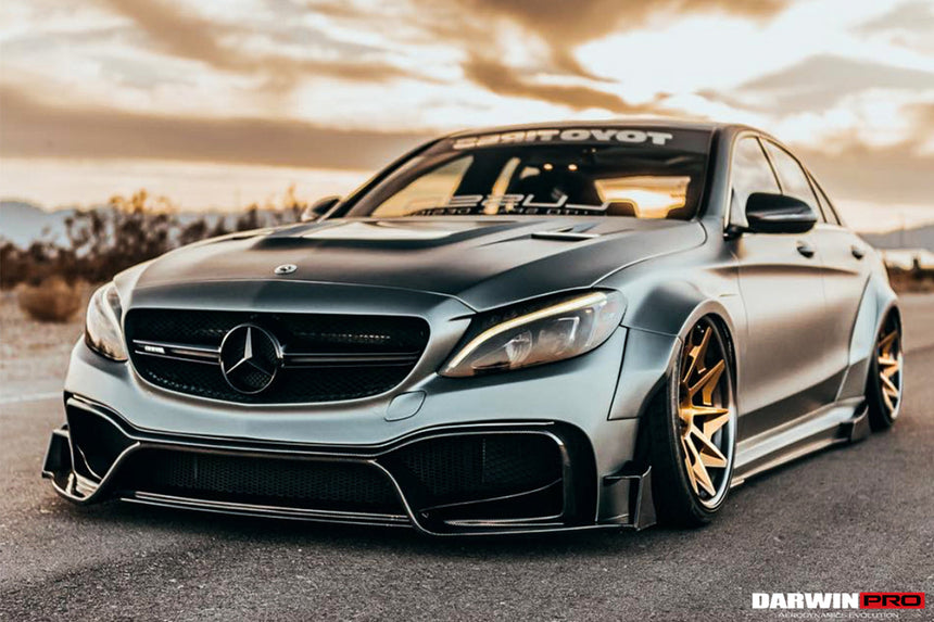 2015-2021 Mercedes Benz W205 C63/S AMG Sedan IMP Performance Partial Carbon Fiber front bumper