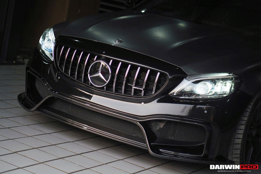 2015-2021 Mercedes Benz W205 C63/S AMG Sedan IMP Performance Partial Carbon Fiber front bumper