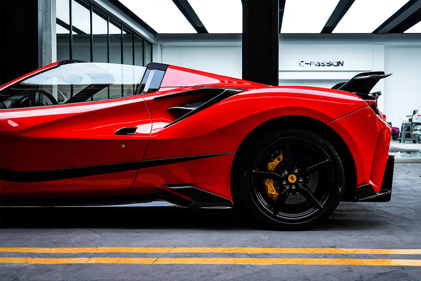 2015-2020 Ferrari 488 GTB/Spyder MSY Style Carbon Fiber Side Air Intake Flaps