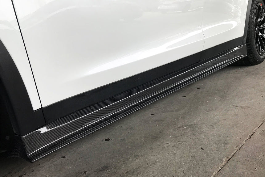 2016-2021 Tesla X SUV RZS Style Carbon Fiber Side Skirts