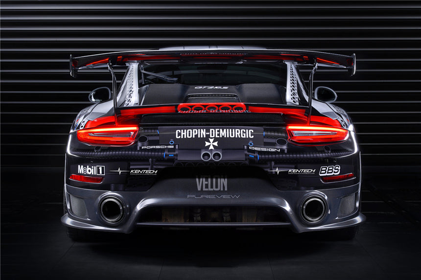 2016-2019 Porsche 911 991.2 Carrera /S GT2RS Style Partial Carbon Fiber Rear Bumper