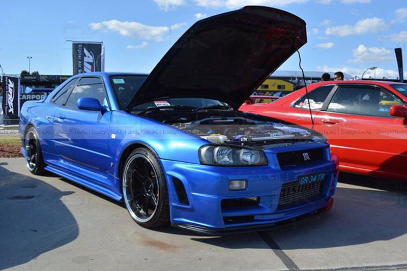 Nissan Skyline R34 GTR 1998-2005 Carbon Fiber OEM Front Bumper Bottom Lip with undertray