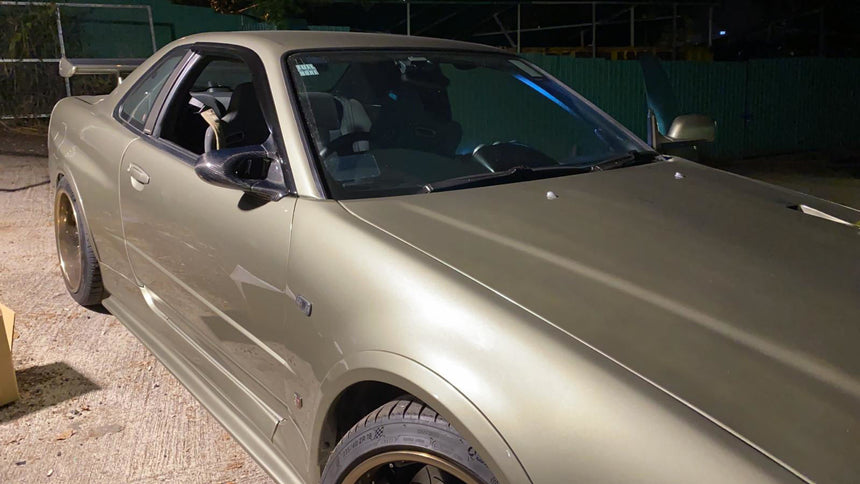 Nissan Skyline R34 GTR ER34 Aero CF/FRP Mirror (Right Hand Drive Vehicle)
