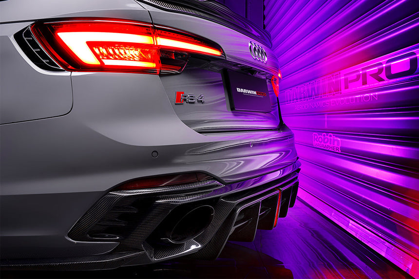 2017-2024 Audi RS4 B9 BKSS Style Rear Diffuser w/ Caps