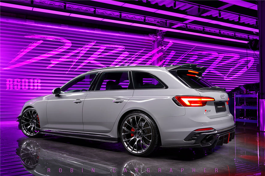 2017-2024 Audi RS4 B9 BKSS Style Rear Diffuser w/ Caps