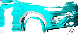 BK Aero 2018-2021 Lamborghini URUS Dry Carbon Fiber Fender Flares