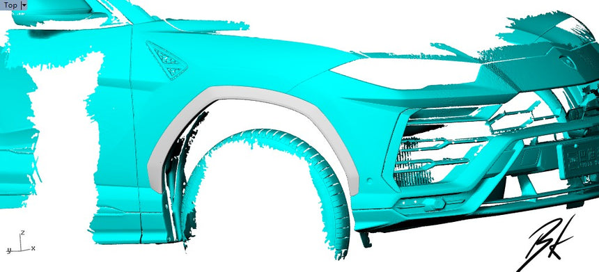 BK Aero 2018-2021 Lamborghini URUS Dry Carbon Fiber Fender Flares