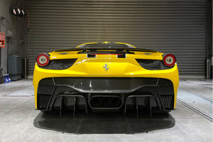2010-2015 Ferrari 458 Italy & Spider VRS Style Rear Bumper With Tips