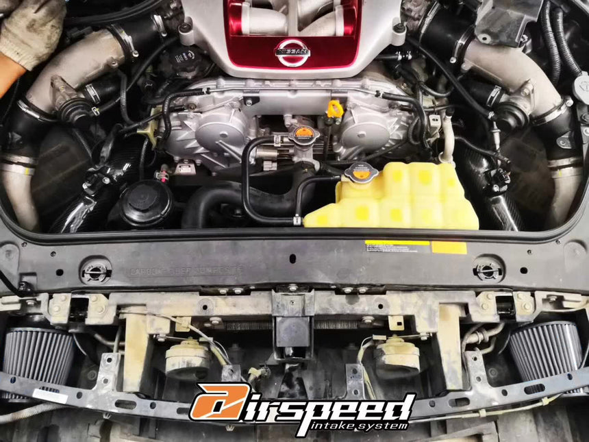 Nissan GTR R35 2009 Airspeed Brand 100% Dry Carbon Fiber Cold Air Intake System