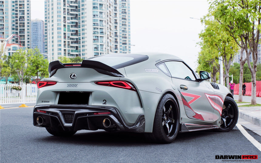 2019-UP Toyota GR Supra (J29/DB) A90 A91 BKSS Style Carbon Fiber Trunk Spoiler w/ LED Light