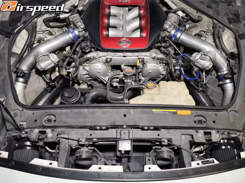 Nissan GTR R35 2009 Airspeed Brand 100% Dry Carbon Fiber Cold Air Intake System