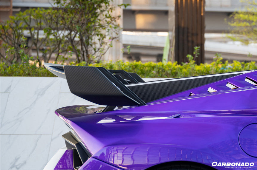 2021-2024 Lamborghini Huracan STO Dry Carbon Fiber Trunk Spoiler Side Winglets