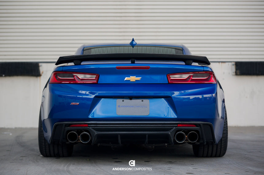 ZL1 style carbon fiber rear spoiler for 2016-2024 Chevrolet Camaro (Mounting points SS Stanchion Spoiler Only)