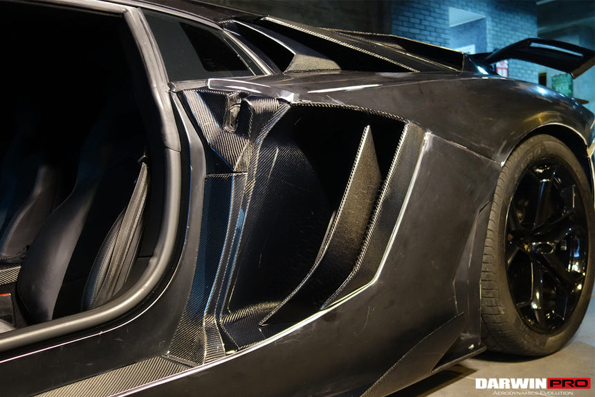 2011-2016 Lamborghini Aventador LP700 Coupe/Roadster Carbon Fiber Engine Air Intakes