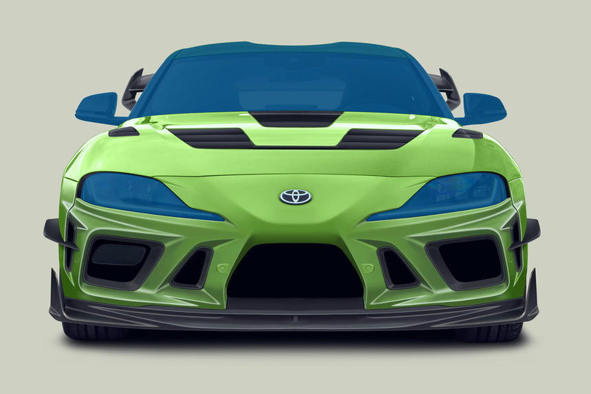 2019-UP Toyota GR Supra (J29/DB) A90 A91 BKSSII Style Partial Carbon Fiber Front Bumper