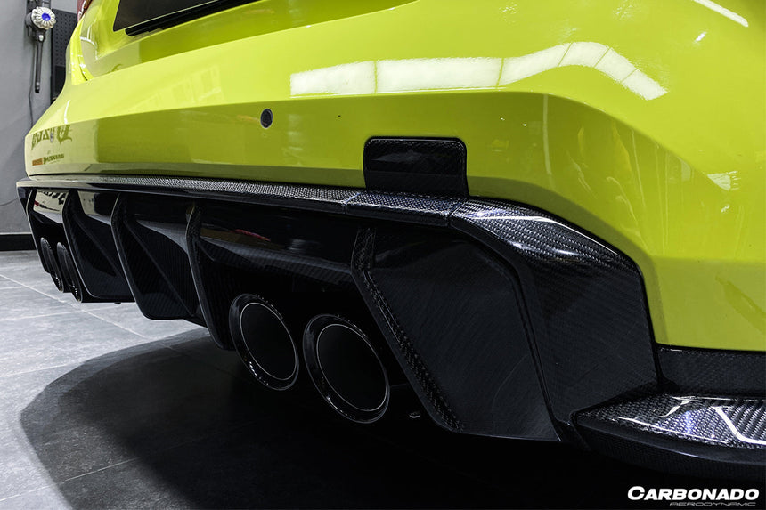 2021-UP BMW M3 G80 MP Style Carbon Fiber Quad Rear Lip with Caps