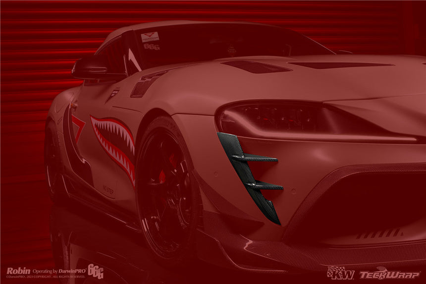2019-UP Toyota GR Supra (J29/DB) A90 A91 BKSS Style Carbon Fiber Front Bumper Vents