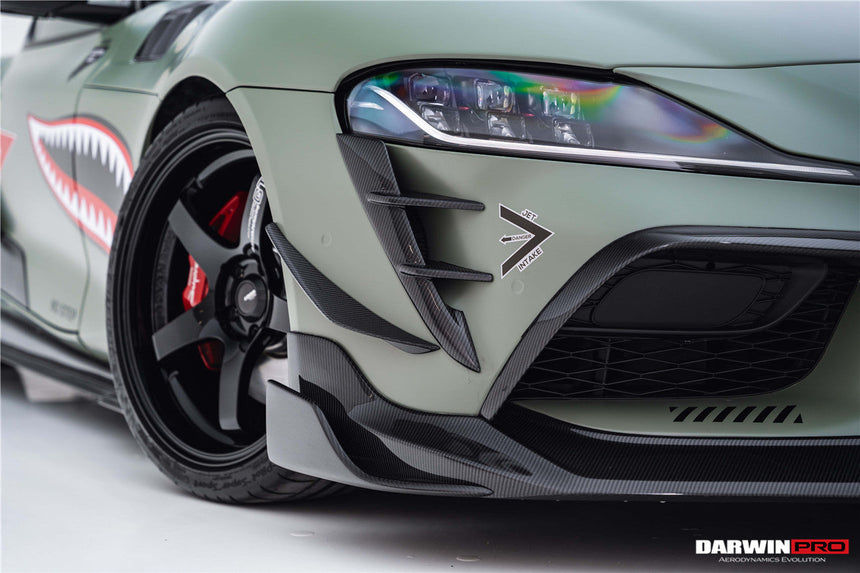2019-UP Toyota GR Supra (J29/DB) A90 A91 BKSS Style Carbon Fiber Front Bumper Vents
