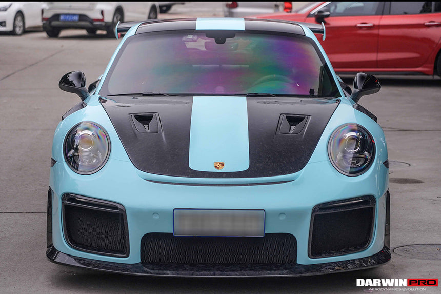 2016-2019 Porsche 911 991.2 Carrera /Targa 4/4S GT2RS Style Partial Carbon Fiber Front Bumper