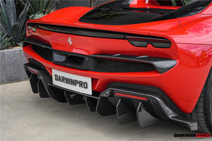 DarwinPRO 2022-2026 Ferrari 296 GTB & GTS Type F171 iMP Style Carbon Fiber Rear Bumper Trim