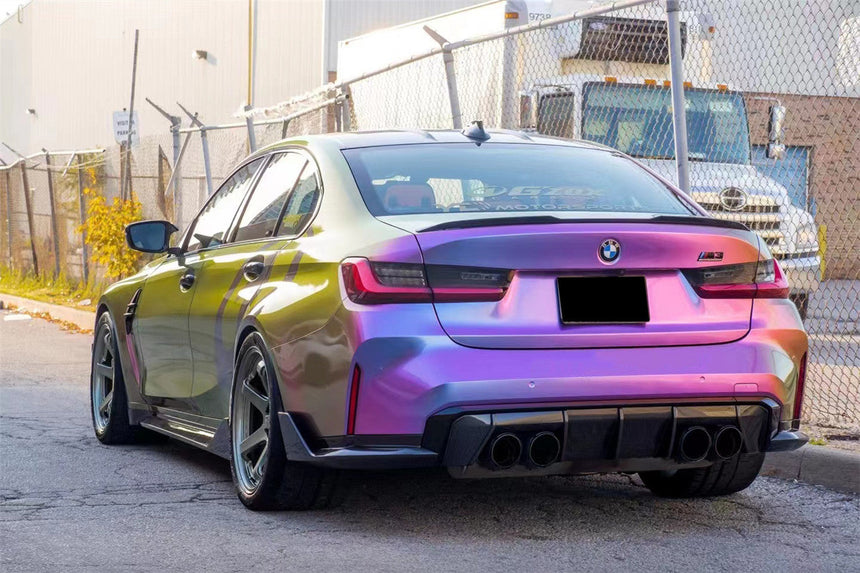 2021-UP BMW M3 G80 MP Style Carbon Fiber Quad Rear Lip with Caps