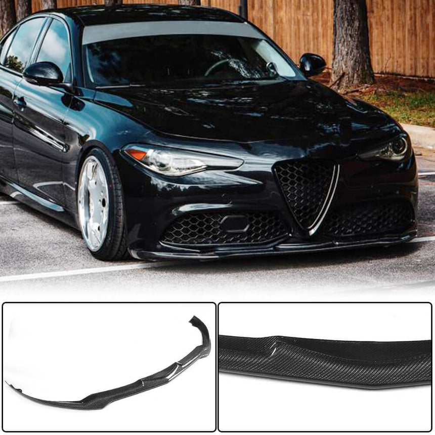 Alfa Romeo Giulia 952 TI Sport Carbon Fiber Front Bumper Lip Spoiler Wide Body Kit