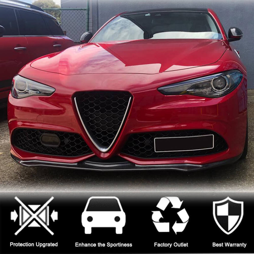 Alfa Romeo Giulia 952 TI Sport Carbon Fiber Front Bumper Lip Spoiler Wide Body Kit
