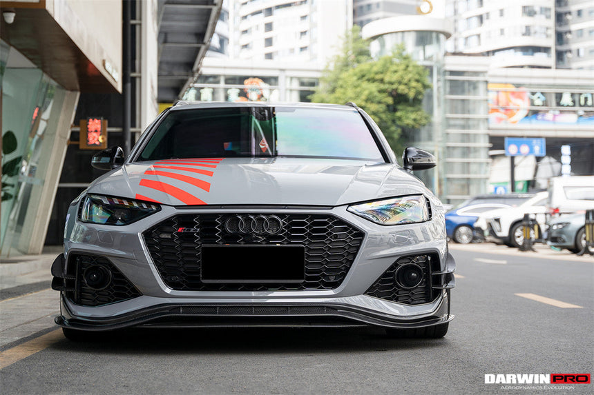 2020-2024 Audi RS4 B9.5 BKSS Style Carbon Fiber Front Bumper Canards