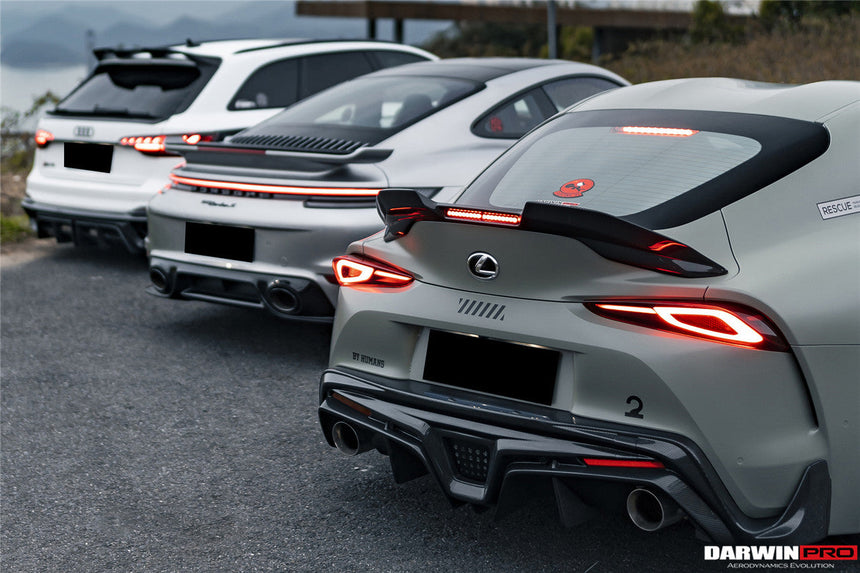 2019-UP Toyota GR Supra (J29/DB) A90 A91 BKSS Style Carbon Fiber Trunk Spoiler w/ LED Light
