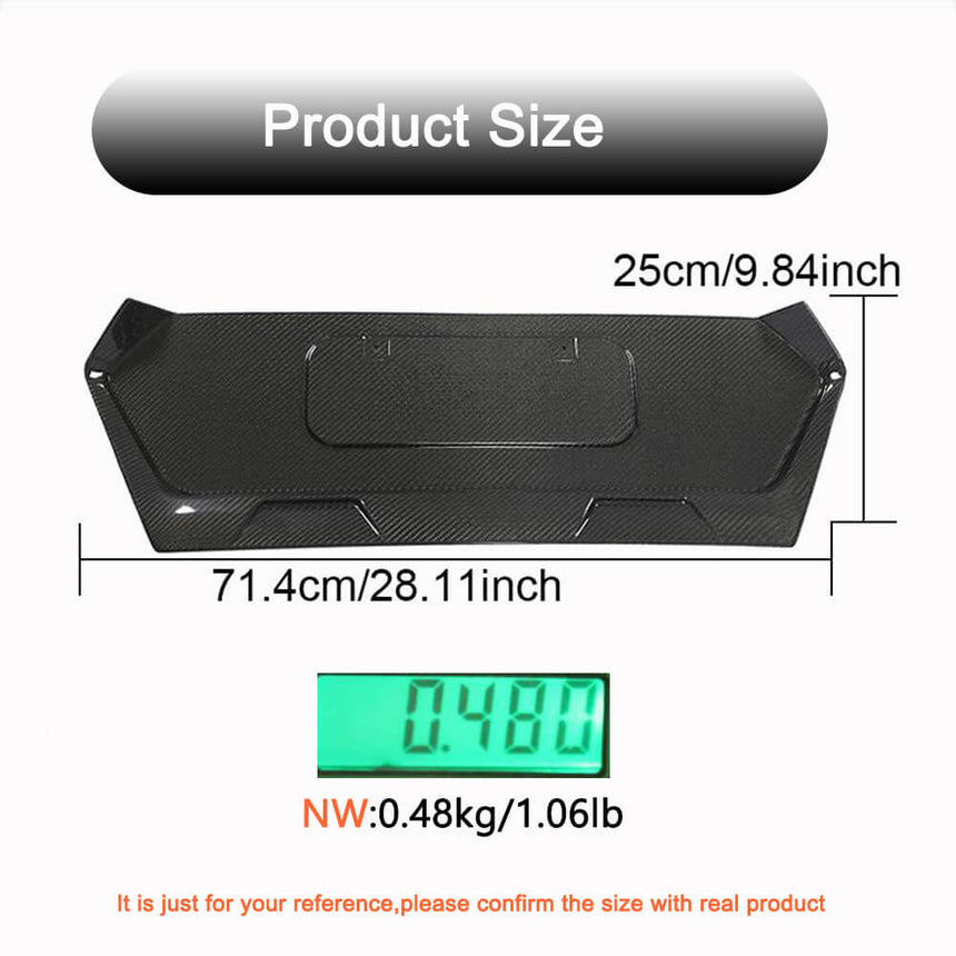 Dry Carbon Fiber License Plate Frame Cover for Chevrolet Corvette C8 2-Door 2020-2023
