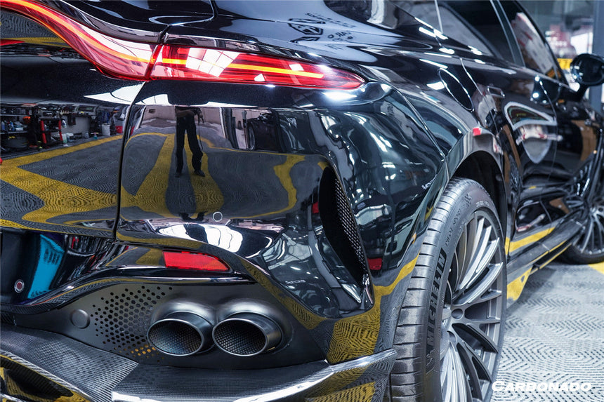 2021-2024 Aston Martin DBX 707 Style Dry Carbon Fiber Rear Bumper w & Exhaust tips