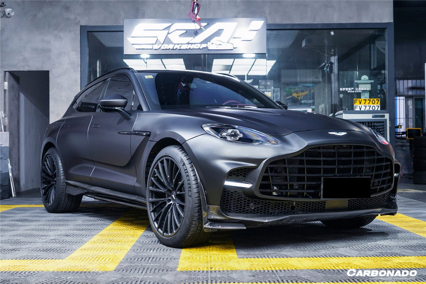 2021-2024 Aston Martin DBX 707 Style Dry Carbon Fiber Front Bumper With Lights