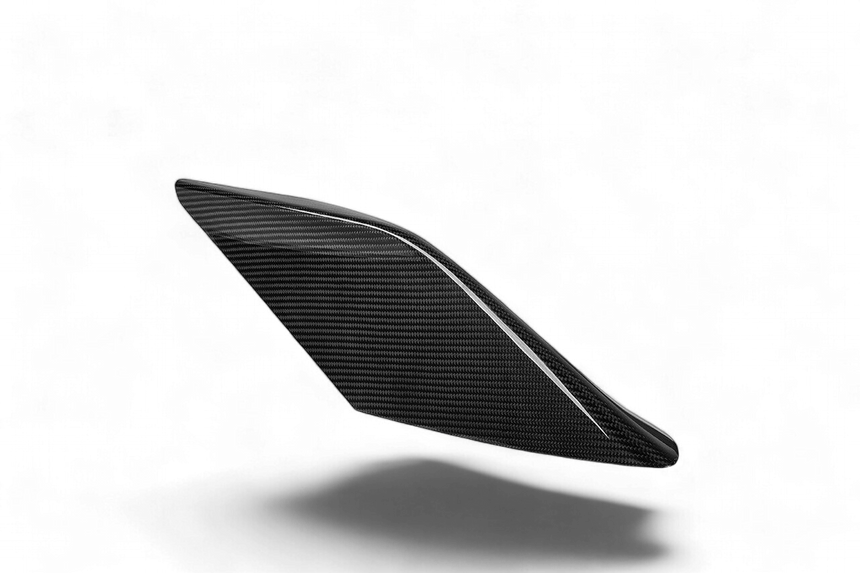 2019-2024 Ferrari F8 OEM Style Dry Carbon Fiber Side Air Intake Fins Flaps Wings