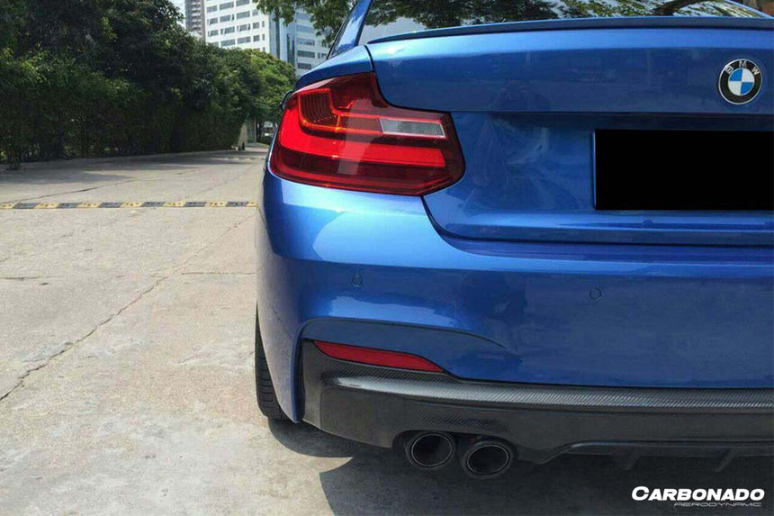 2013-2016 BMW 2 Series F22 & F23 MP Style Carbon Fiber Rear Lip (M-Tech Only)