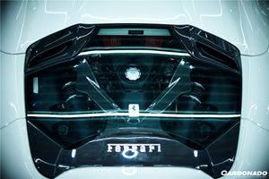 2015-2019 Ferrari Autoclave Carbon Fiber Engine Hood With Glass Carbonado (CPO) | Fits: 488 Spider, Pista Spider