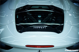 2015-2019 Ferrari Autoclave Carbon Fiber Engine Hood With Glass Carbonado (CPO) | Fits: 488 Spider, Pista Spider