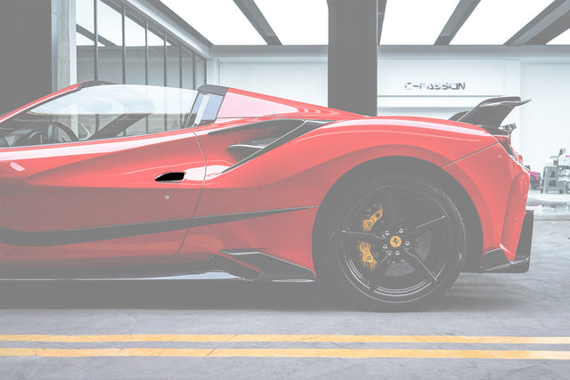 2015-2020 Ferrari 488 GTB & Spider & F8 MSY Style Carbon Fiber Door Handle Cover