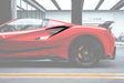 2015-2024 Ferrari 488 GTB Spider And F8 MSY Style Carbon Fiber Side Air Intake Flaps
