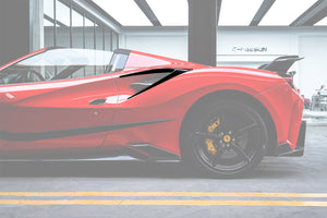 2015-2024 Ferrari 488 GTB Spider And F8 MSY Style Carbon Fiber Side Air Intake Flaps