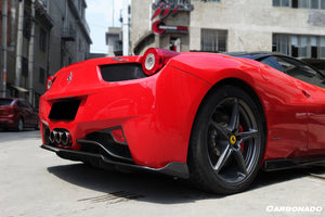 2010-2015 Ferrari 458 Italia and Spider Carbon Fiber Rear Diffuser Lip Carbonado (AV)