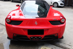 2010-2015 Ferrari 458 Italia and Spider Carbon Fiber Rear Diffuser Lip Carbonado (AV)