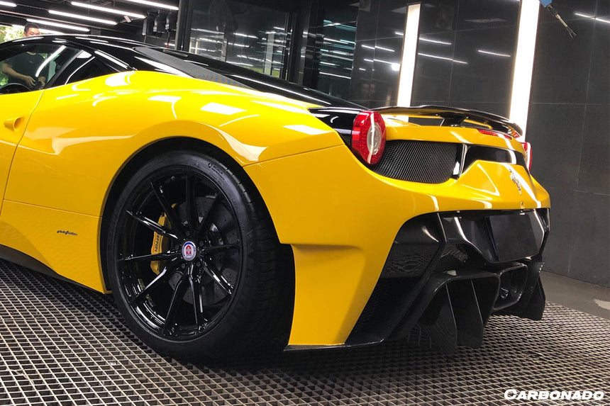 2010-2015 Ferrari 458 Italy & Spider VRS Style Rear Bumper With Tips
