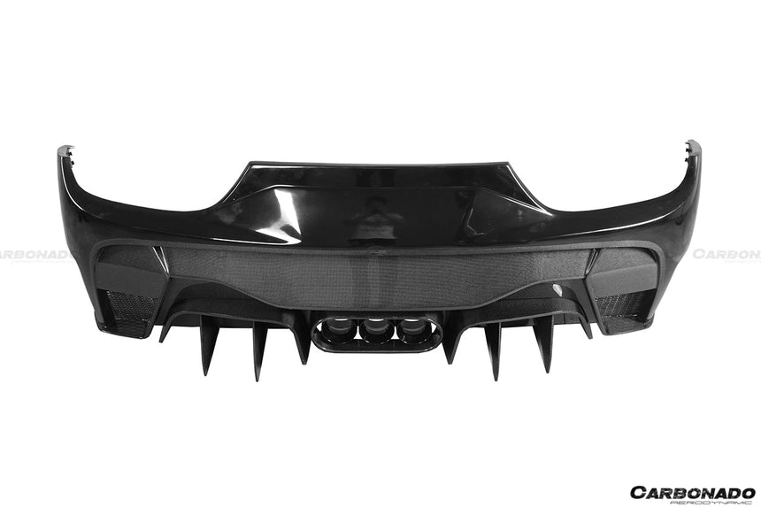 2010-2015 Ferrari 458 Italy & Spider VRS Style Rear Bumper With Tips