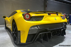 2010-2015 Ferrari 458 Italy & Spider VRS Style Rear Bumper With Tips