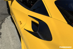 2015-2024 Ferrari 488 GTB Spider And F8 MSY Style Carbon Fiber Side Air Intake Flaps