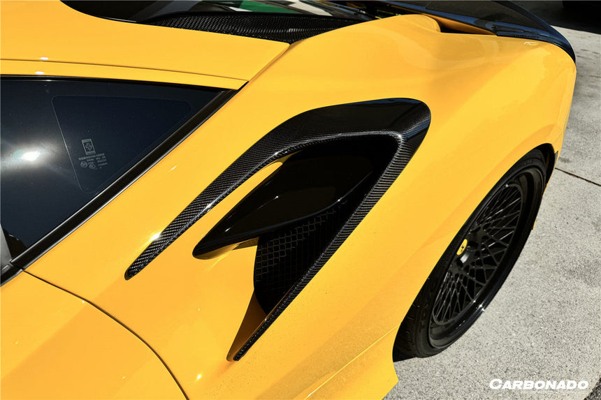 2015-2024 Ferrari 488 GTB Spider And F8 MSY Style Carbon Fiber Side Air Intake Flaps