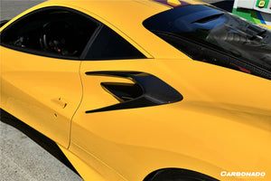 2015-2024 Ferrari 488 GTB Spider And F8 MSY Style Carbon Fiber Side Air Intake Flaps