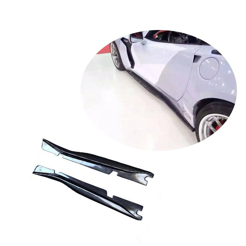 Chevrolet Corvette C7 2-Door 14-19 Carbon Fiber Side Skirts Door Rocker Panels Extension Lip