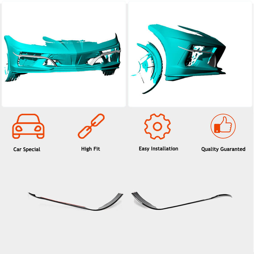 Chevrolet Corvette C8 Carbon Fiber Front Air Intake Vents Bumper Aero Flicks Trims