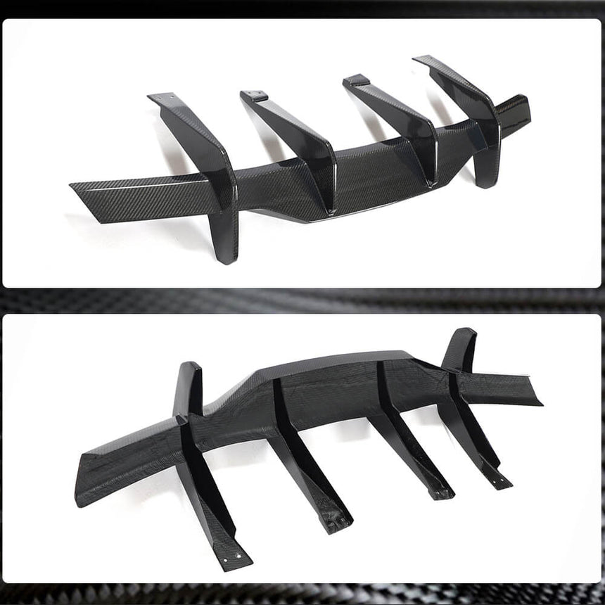 Chevrolet Corvette C8 Carbon Fiber Rear Bumper Diffuser Valance Lip